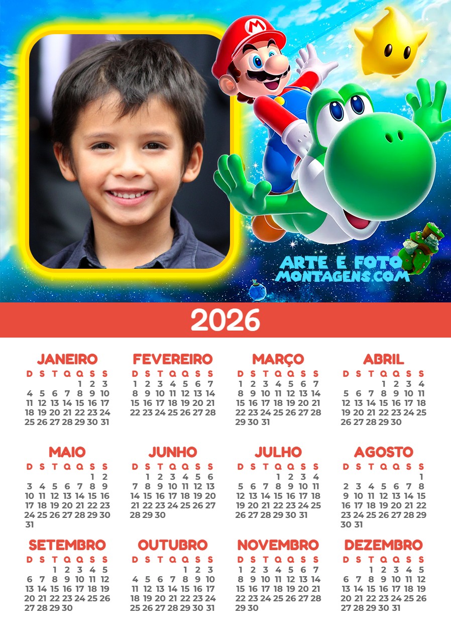 Calendário personalizado com fotos