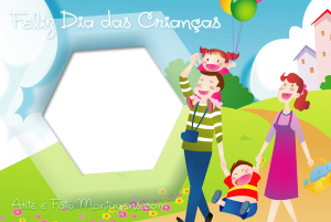 Casal com duas crianças passeando no parque.
