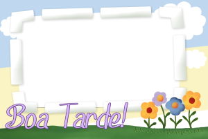 flores, frase 'Boa Tarde'.
