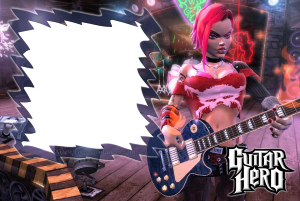 Guitarra Guitar Hero, fundo palco show.