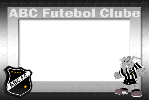 Escudo time ABC FC Natal, preto e branco.