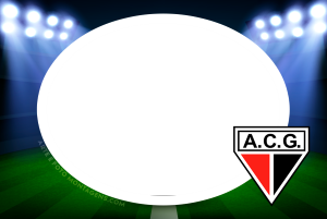 Escudo time Atlético GO, vermelho e preto.