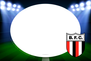 Escudo time Botafogo SP, vermelho, preto e branco.