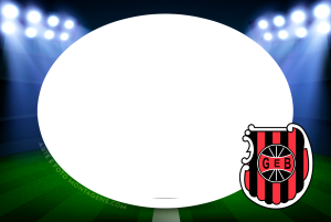 Escudo time Brasil de Pelotas, vermelho e preto.