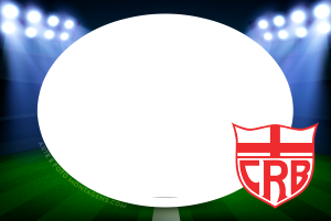 Escudo time CRB, vermelho e branco.