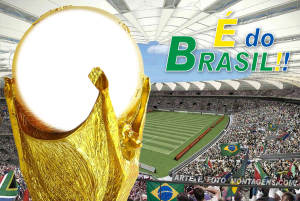 Taça Copa do Mundo, dourado e verde.