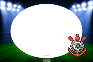 Escudo time Corinthians, preto e branco.