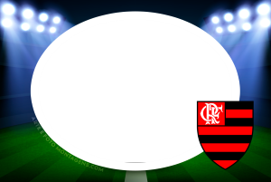 Escudo time Flamengo, vermelho e preto.