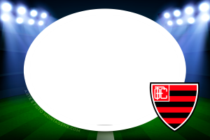 Escudo time Oeste, vermelho e preto.
