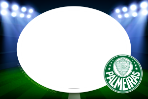 Escudo time Palmeiras, verde e branco.