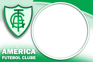 Coelho América MG, moldura circular, verde e branco.