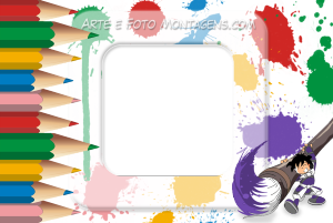 Materiais escolares (lápis, tintas, pincel).