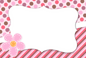sticker de flor, fundo rosa estampado estilo scrapbook.