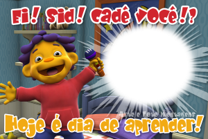 Sid o Cientista, microfone, quarto, frases, moldura explosão.