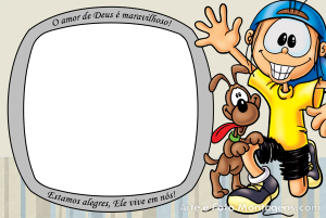 Meg com cachorrinho, frase o amor de Deus é maravilhoso.