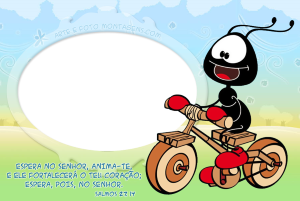 Formiga Smilingüido de bicicleta, salmo.